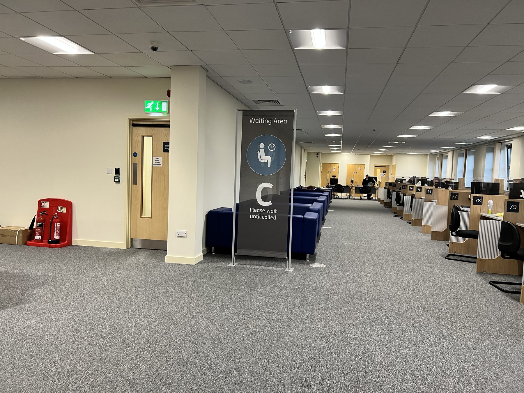 Open plan running the full length of the building