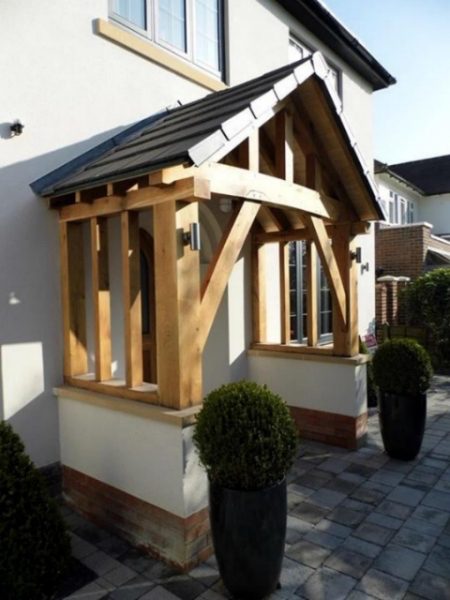 Oak-framed porch